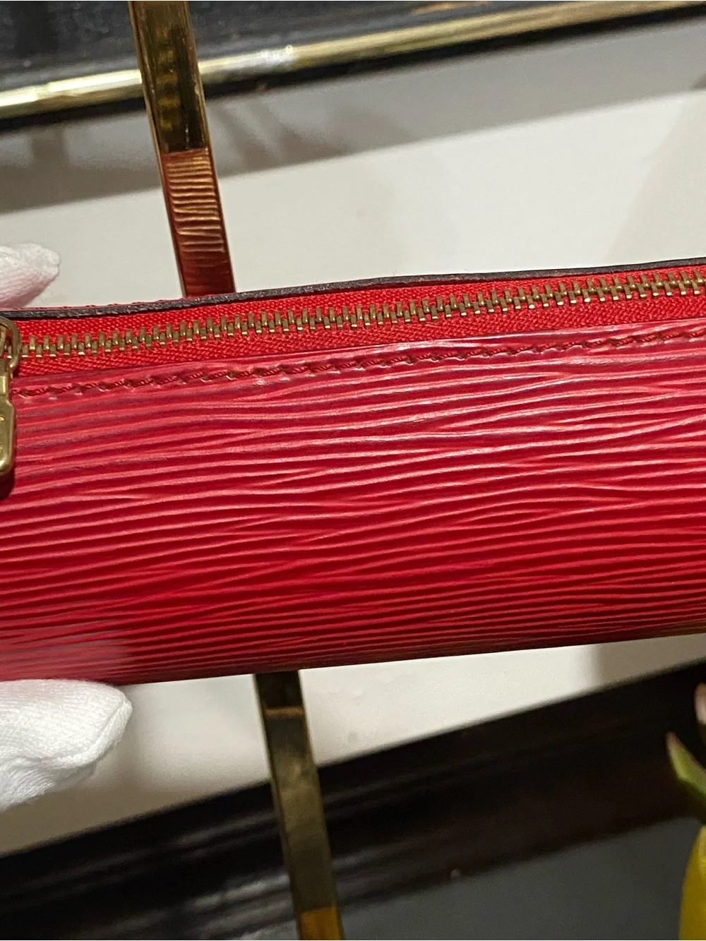 Louis Vuitton Red Epi Cylinder Mini (nano)Bag